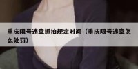 重庆限号违章抓拍规定时间（重庆限号违章怎么处罚）