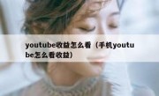 youtube收益怎么看（手机youtube怎么看收益）