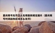 重庆限号处罚怎么处理最新规定图片（重庆限号时间段和区域怎么处罚）