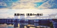 美国DNS（美国dns地址）