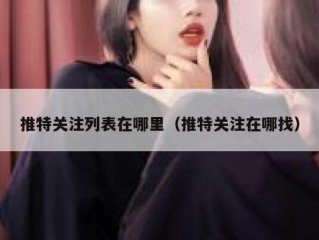 推特关注列表在哪里（推特关注在哪找）