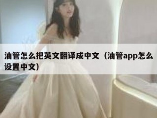 油管怎么把英文翻译成中文（油管app怎么设置中文）