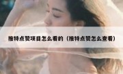 推特点赞项目怎么看的（推特点赞怎么查看）