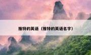 推特的英语（推特的英语名字）