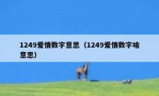1249爱情数字意思（1249爱情数字啥意思）