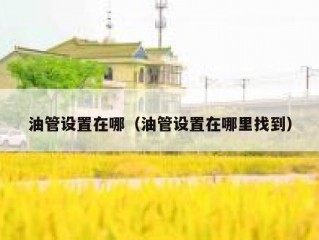 油管设置在哪（油管设置在哪里找到）