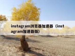 instagram浏览器加速器（instagram加速器版）