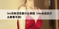 ins没有浏览量什么原因（ins点进去什么都看不到）