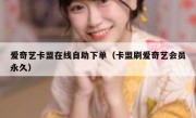 爱奇艺卡盟在线自助下单（卡盟刷爱奇艺会员永久）