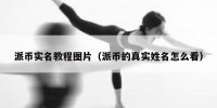 派币实名教程图片（派币的真实姓名怎么看）