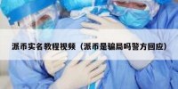 派币实名教程视频（派币是骗局吗警方回应）