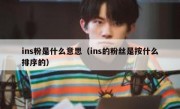 ins粉是什么意思（ins的粉丝是按什么排序的）