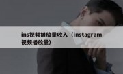 ins视频播放量收入（instagram视频播放量）