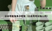 公众号能加多少好友（公众号可以加人吗）