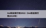 ins粉丝排行榜2022（ins粉丝排行榜2014年）