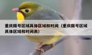 重庆限号区域具体区域和时间（重庆限号区域具体区域和时间表）