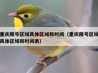 重庆限号区域具体区域和时间（重庆限号区域具体区域和时间表）