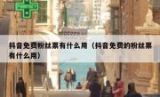 抖音免费粉丝票有什么用（抖音免费的粉丝票有什么用）