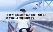下载了tiktok为什么不能看（为什么下载了tiktok打开却用不了）