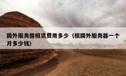 国外服务器租赁费用多少（租国外服务器一个月多少钱）