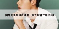 国外免备案域名注册（国外域名注册平台）