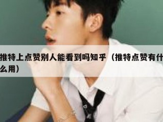 推特上点赞别人能看到吗知乎（推特点赞有什么用）