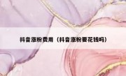 抖音涨粉费用（抖音涨粉要花钱吗）