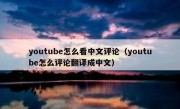 youtube怎么看中文评论（youtube怎么评论翻译成中文）