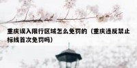 重庆误入限行区域怎么免罚的（重庆违反禁止标线首次免罚吗）