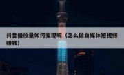 抖音播放量如何变现呢（怎么做自媒体短视频赚钱）