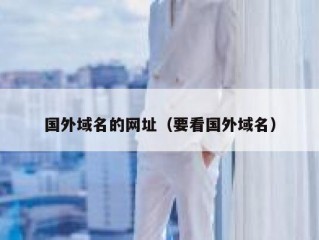 国外域名的网址（要看国外域名）