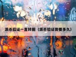 派币验证一直转圈（派币验证需要多久）