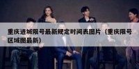 重庆进城限号最新规定时间表图片（重庆限号区域图最新）