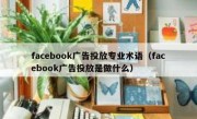 facebook广告投放专业术语（facebook广告投放是做什么）