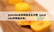 youtube会员频道怎么付费（youtube开频道会员）