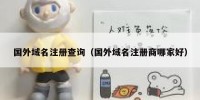 国外域名注册查询（国外域名注册商哪家好）