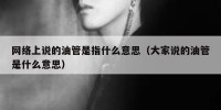 网络上说的油管是指什么意思（大家说的油管是什么意思）