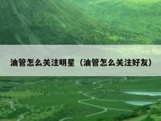 油管怎么关注明星（油管怎么关注好友）