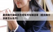 重庆限行被拍到怎样处罚车辆违章（重庆限行到底怎么处罚）