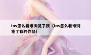ins怎么看谁浏览了我（ins怎么看谁浏览了我的作品）