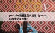 youtube观看量怎么统计（youtube观看记录在哪）