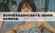 国外好的服务器品牌排行榜前十名（国外好用的免费服务器）