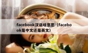 facebook汉语啥意思（facebook是中文还是英文）