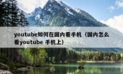 youtube如何在国内看手机（国内怎么看youtube 手机上）