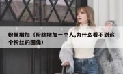 粉丝增加（粉丝增加一个人,为什么看不到这个粉丝的图像）