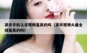 派币手机认证视频是真的吗（派币视频火遍全球是真的吗）