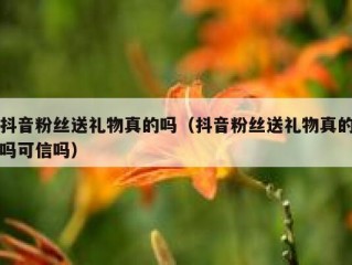 抖音粉丝送礼物真的吗（抖音粉丝送礼物真的吗可信吗）