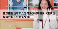 重庆限行违章扣几分罚多少钱啊图片（重庆违反限行扣几分罚多少钱）