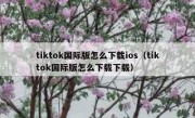 tiktok国际版怎么下载ios（tiktok国际版怎么下载下载）