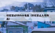 印尼禁止tiktok电商（印尼禁止入境物品）